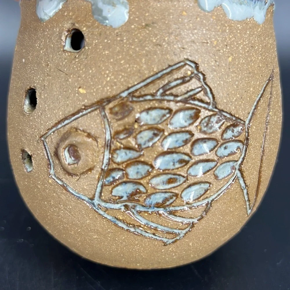 Studio Pottery Garlic Keeper